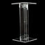Acrylic Display Stand Flower Pedestal with Square Bases Clear - Durable 10mm Thick Wedding Centerpiece 24"