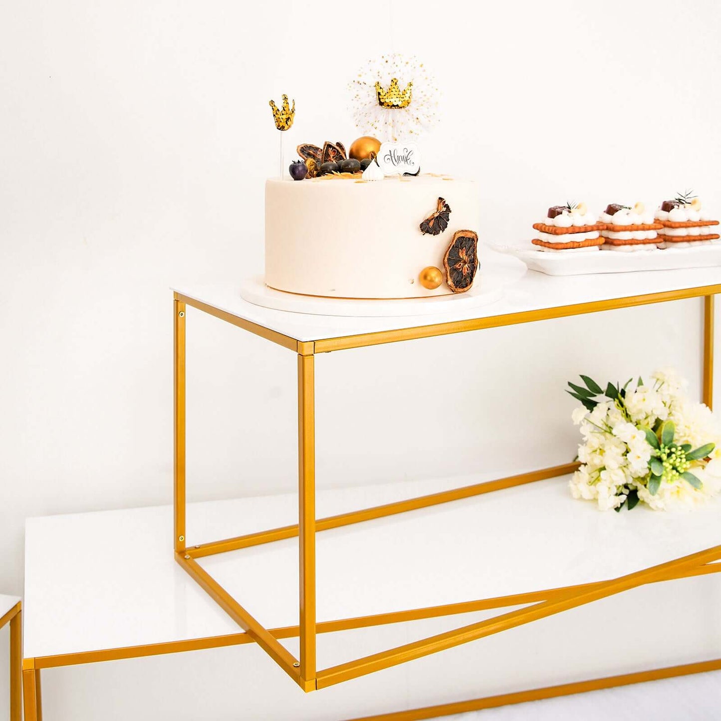 Set of 4 Acrylic Plexiglass Sheets Rectangular Side Plates White - Protective Film Coating