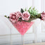 4-Pack Plastic Flower Vases Martini Glass Design Clear - Fillable Long Stem Event Centerpieces 18"