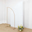 8ft White Spandex Fitted Wedding Arch Cover For Half Moon Top Chiara Backdrop Stand