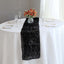 Metallic Tinsel Polyester 12"x108" Table Runner Black - Shimmery Fringe Shag Table Decor