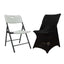 Stretch Spandex Chair Cover Black for Lifetime Folding Chairs - Wrinkle Resistant Snug Fit Slipcover with Foot Pockets