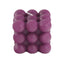 2-Pack Decorative Paraffin Wax Candles Bubble Cube Design Burgundy - Unscented Long Burning Pillar Candle Set 2"