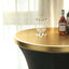 Spandex Cocktail Table Top Cover Fitted Metallic Gold - Stretchy & Wrinkle Free Topper for Weddings & Events