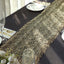 Mesh 12"x108" Table Runner Gold - Sequin Schiffli Lace Design for Stylish Celebrations