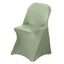 Stretch Spandex Chair Cover Dusty Sage Green for Folding Chairs - Reusable & Wrinkle-Resistant 160GSM Fitted Slipcover
