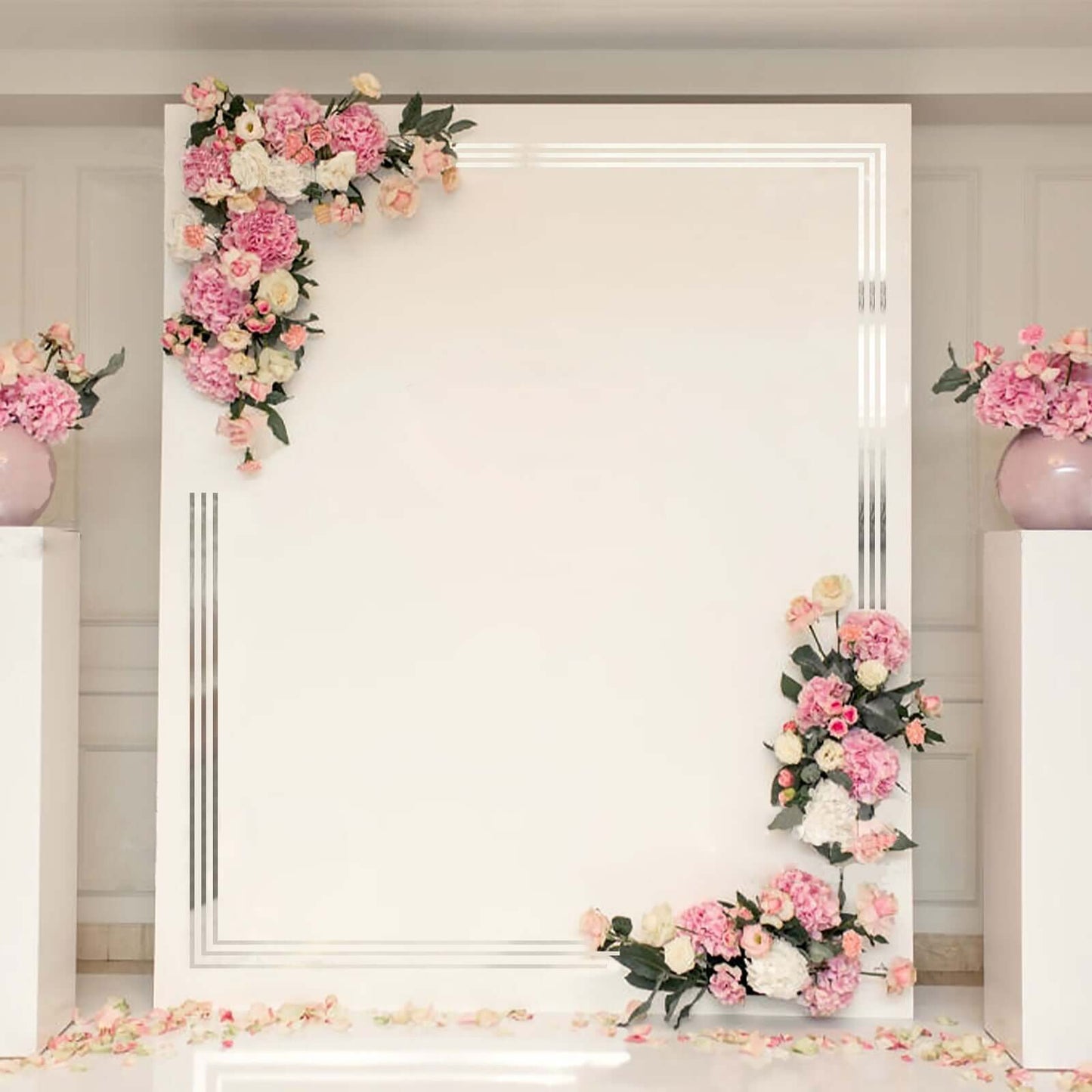 100 Yds 3/8" Silver Metallic Film Tape Adhesive, DIY Floral Wrap Craft Decor Tape - Polyester with Acrylic