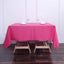 Polyester 70"x70" Table Overlay Square Tablecloth Fuchsia - Wrinkle-Resistant & Durable Table Cover
