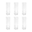 6-Pack Glass Cylinder Vases Square Clear - Durable Heavy Duty Floral Centerpieces for Weddings 16"