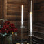 2-Pack Crystal Glass Hurricane Taper Candle Holders, Tall Decorative Candle Stands Clear Cylinder Chimney Tubes 22"