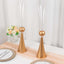2-Pack Flower Vases Trumpet Design with Crystal Embellishments Clear and Gold - Reversible Plastic Centerpieces for Events 27"