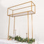 Floral Display Rack Heavy Duty Design Metal Gold - Rectangular Tall Centerpiece Stand 48"