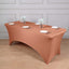 Stretch Spandex 6ft Rectangle Tablecloth Terracotta (Rust) - Durable Form-Fitting Table Cover