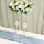 2-Pack Flower Vases Trumpet Design with Crystal Embellishments Clear - Reversible Plastic Centerpieces for Events 27"