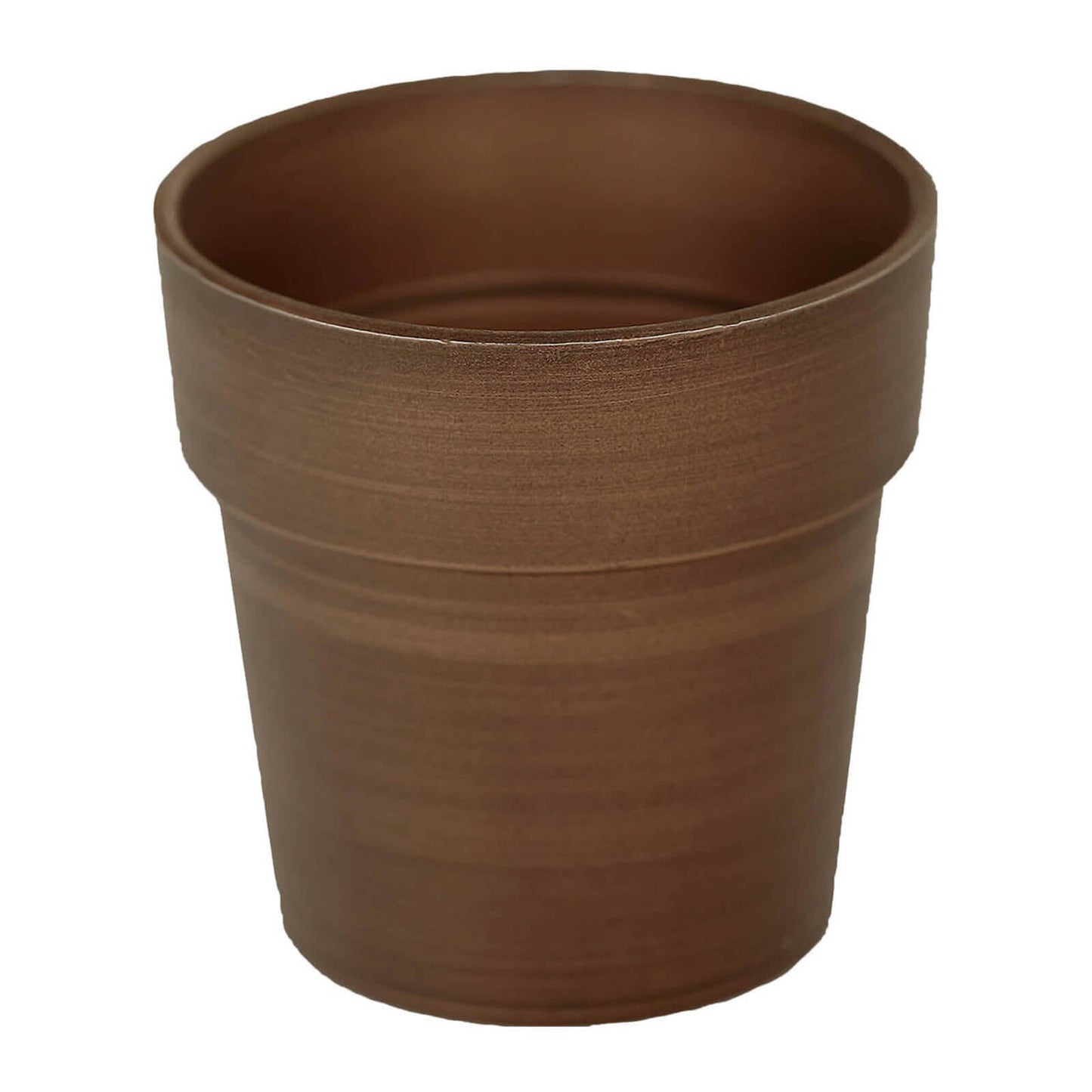 3-Pack Flower Plant Pots Small Design Rustic Brown - Plastic Indoor Decorative Planters 3"