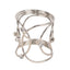 4 Pack Silver Metal Napkin Rings, Hollow Woven Style With Rhinestones, Elegant Napkin Holders