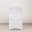 Stretch Spandex Chair Cover White for Folding Chairs - Enhanced Style & Secure Fit Slipcover with Stunning Silver Rhinestone Buckled Sash Band