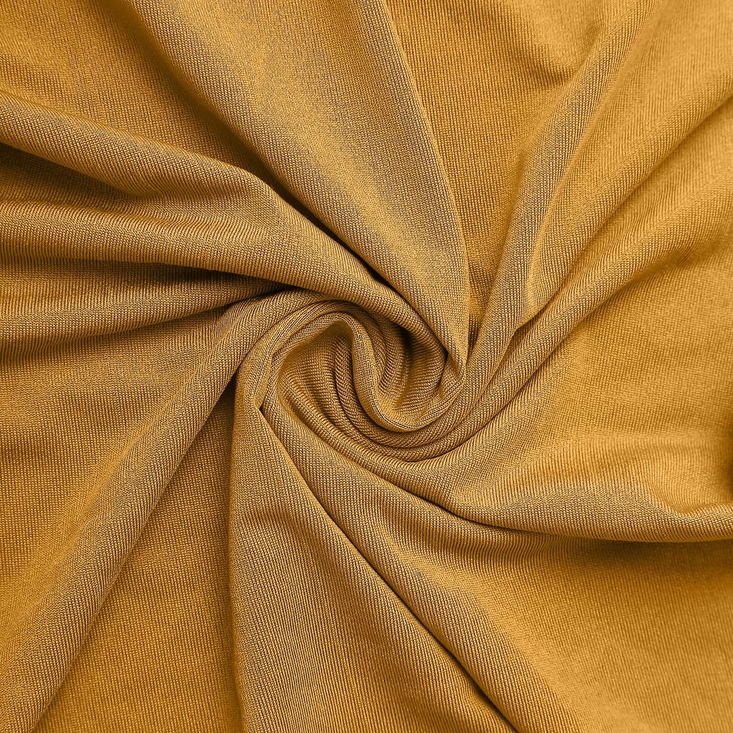 8ft Gold Spandex Fitted Open Arch Wedding Arch Cover, Double-Sided U-Shaped Backdrop Slipcover