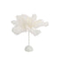 Table Lamp Ostrich Feather Design White LED Battery Operated - Cordless Wedding Centerpiece 15"