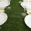 Moss 14"x48" Table Runner Green - Natural Preserved Design with Fishnet Grid for Unique Events - Linen Luxes