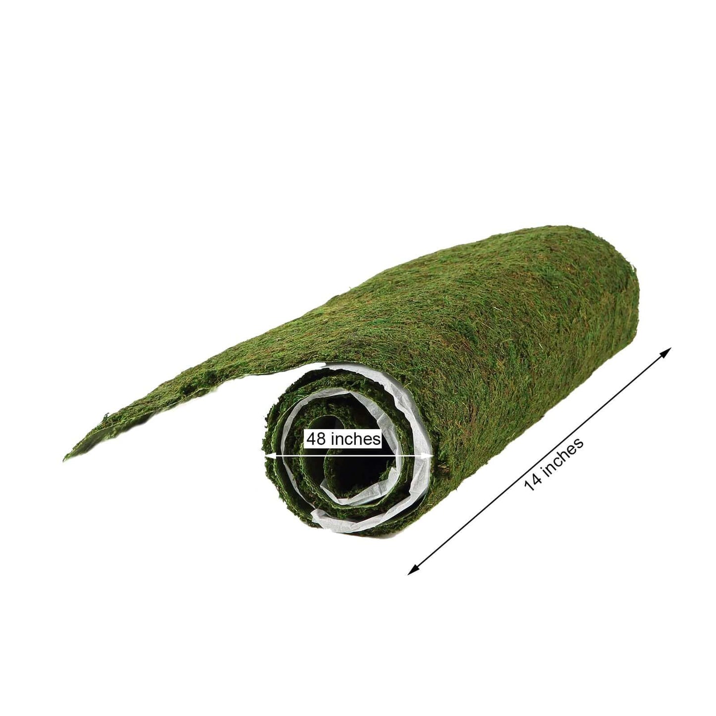 Moss 14"x48" Table Runner Green - Natural Preserved Design with Fishnet Grid for Unique Events - Linen Luxes