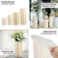24" Ivory Cylinder Display Column Stand, Pillar Pedestal Stand With Top Plate