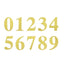 4-Pack Stickers Banner Custom 0-9 Number "3" Design Gold - Milestone Age and Date Stick-On Numbers 5"