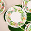 25-Pack Paper 9" Round Dinner Plates in White with Rose/Peony Flower Wreath - Disposable Party Plates for Bridal Showers & Garden Parties
