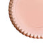 10-Pack Paper 13" Round Charger Plates in Rose Gold with Scalloped Rims - Heavy Duty Disposable 1100GSM Serving Trays