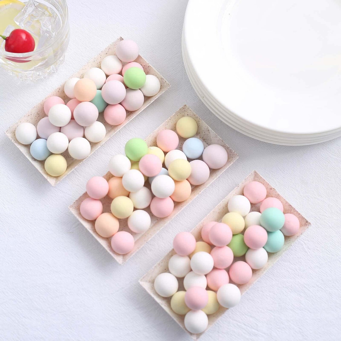 24-Pack Mini Wheat Straw Fiber Serving Trays Rectangular Biodegradable - Ideal for Appetizers 5"