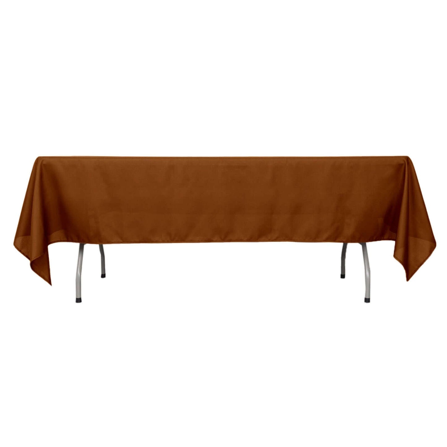 Polyester 60"x102" Rectangle Tablecloth Cinnamon Brown - Durable and Stylish Table Cover