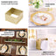 4 Pack Matte Gold Metal Square Napkin Rings with Place Card Holder, Modern Design Multipurpose Napkins Rings