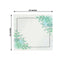 20-Pack Paper Dinner Napkins with Floral Design White/Green - Disposable 2 Ply Beverage Napkins 6.5"x6.5"
