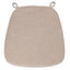 Natural Burlap Chair Cushion with Soft 2" Thick Pad and Ties - Rustic Removable Cover for Chiavari Chairs - Linen Luxes