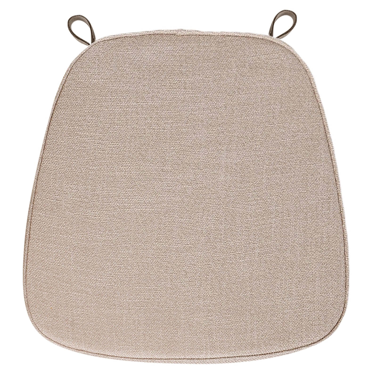 Natural Burlap Chair Cushion with Soft 2" Thick Pad and Ties - Rustic Removable Cover for Chiavari Chairs - Linen Luxes