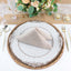 4-Pack Placemats Braided Edge Design Natural Burlap Jute Round - Rustic Farmhouse Style with Trim 15"