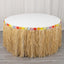 Raffia Grass Table Skirt Natural - Rustic Skirt for Hawaiian Party Decor 9ft