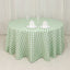 Polyester 120" Round Tablecloth White/Sage Green Seamless - Checkered Buffalo Plaid Table Cover
