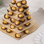 7-Tier Wooden Chocolate Display Stand Heart Shape Natural with "Love" Topper - DIY Dessert Table Tower Rack 16"