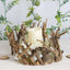 Natural Wooden Candle Holder Centerpiece - Rustic Mini Flower Vase for Events & Tables 6" - Linen Luxes