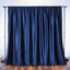 Navy Blue Crushed Velvet Backdrop Curtain â€“ 8ft x 8ft Event Drape with Rod Pocket, Privacy Panel for Photo Booths & Events - Linen Luxes