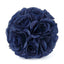 2 Pack 7" Navy Blue Artificial Silk Rose Kissing Ball, Flower Ball