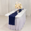 Lamour Satin 12"x108" Table Runner Navy Blue - Smooth & Lustrous Finish