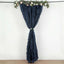 8ftx8ft Navy Blue 3D Leaf Petal Taffeta Event Curtain Drapes, Backdrop Event Panel With Rod Pocket