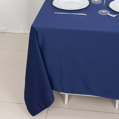 Scuba Square 70"x70" Tablecloth Navy Blue - Wrinkle Free & Stain Resistant Table Cover