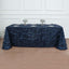 Taffeta 90"x132" Rectangle Tablecloth Navy Blue | 3D Leaf Petal Design Seamless Table Cover
