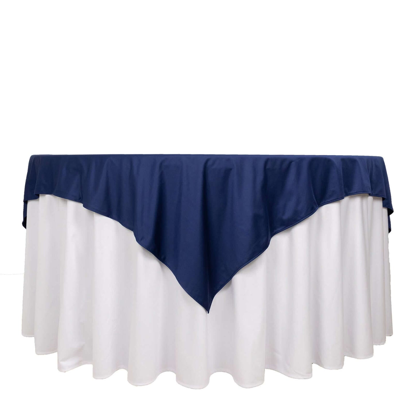 Scuba 70"x70" Table Overlay Square Tablecloth Navy Blue - Wrinkle Free & Stain Resistant Table Cover