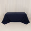 Cotton Blend 90"x132" Rectangle Tablecloth Navy Blue - Seamless Wrinkle-Resistant Table Cover