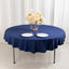 Scuba Round 70" Tablecloth Navy Blue - Wrinkle Free & Stain Resistant Table Cover