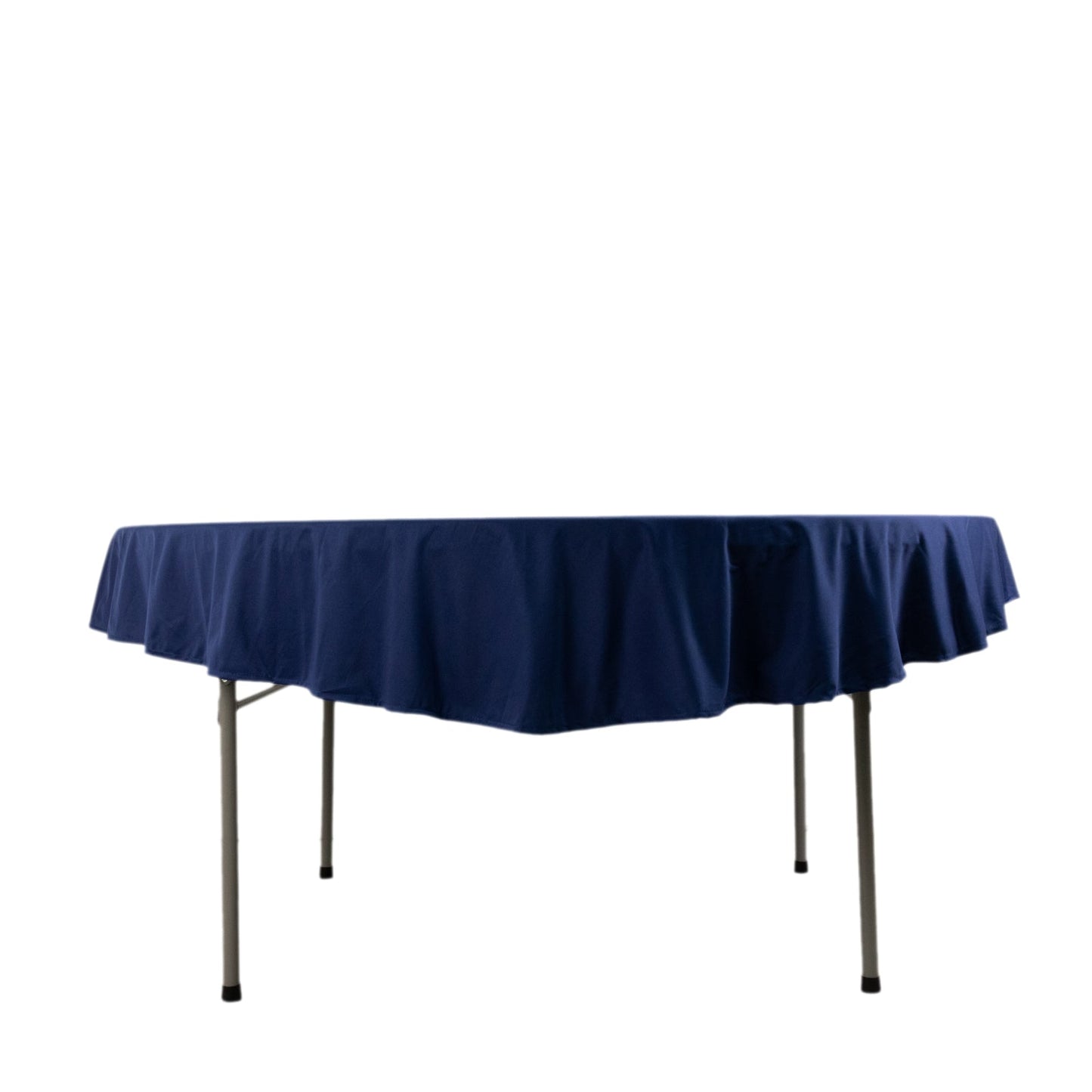 Scuba Round 70" Tablecloth Navy Blue - Wrinkle Free & Stain Resistant Table Cover